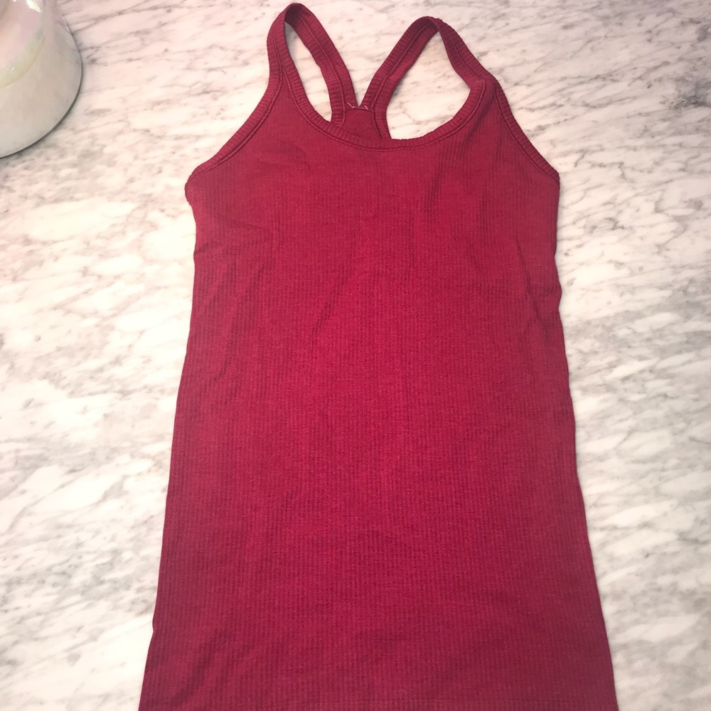 Lululemon Ribbed Tank Size 4 Red